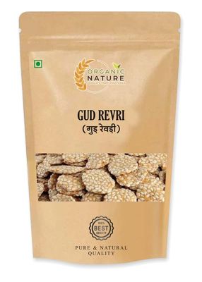 ORGANIC NATURE Rewadi or Rewri Sweet Revari Made of Sesame & Jaggery Rewari Crishpy & Crunchy (Pack of 400 Gram)