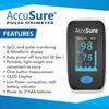 AccuSure YK011 Fingertip pulse oximeter with OLED Display, Audio Visual Alarm measures Blood Oxygen Saturation and Pulse Rate Monitor, Multicolor view 2