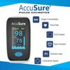AccuSure YK011 Fingertip pulse oximeter with OLED Display, Audio Visual Alarm measures Blood Oxygen Saturation and Pulse Rate Monitor, Multicolor view 3