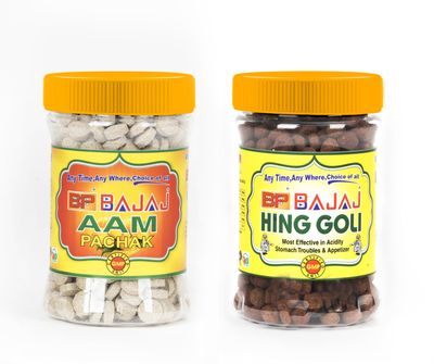 Bcp Bajaj Aam Pachak & Hing Goli | Natural & Digestive | Mukhwas, Mouth Freshner (Pack of 2, 200g each)