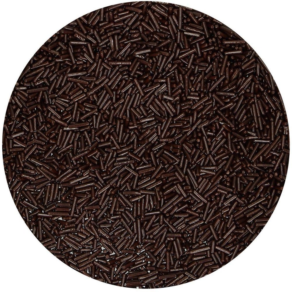 Marwadi Seth Chocolate Sugar Sprinkles, Vermicelli/Toppings Choco Sugar Strands for Cake Decoration - 200 Grams