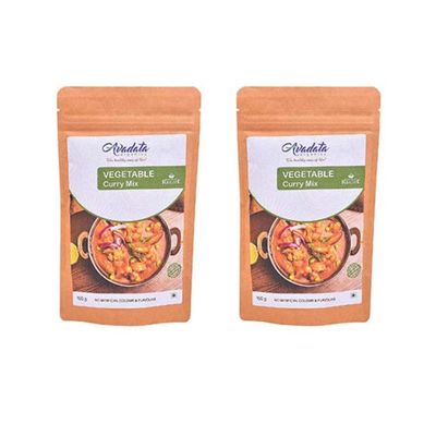 Avadata Organics Vegetable Curry Mix -100 gm | Ready to Cook Spice Mix | Easy to Cook Masala Mix |No Preservatives | 100% Mom Approved | Gluten-Free (Pack of 2)