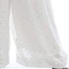 Sanvi Collections Viscose Pyjama Hand Embroidered(Lucknow Chikankari)(Half Pure) Teeki Jall For Women A137(White,46) view 4