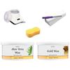 CUVLY Waxing Kit Combo Wax Heater, Aloe Vera Wax - 600 g, Gold Wax - 600 g, Wax Strips 70 pc, Wax Spatula Knife, Cleansing Sponge (Pack of 6) view 1
