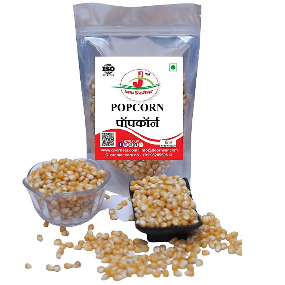 Jai Jinendra Popcorn Kernels Soft, Popcorn Maize, Corn Kernels, Pop-Corn Makka - 500gm