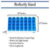 GMS 4 Times Per Day Weekly Slant Tray Pill Organizer - Includes 7 Removable Pill Boxes for Organizing and Reminding Medications While Traveling, Working, and Other Daily Activities (Blue) view 3