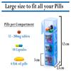 GMS 4 Times Per Day Weekly Slant Tray Pill Organizer - Includes 7 Removable Pill Boxes for Organizing and Reminding Medications While Traveling, Working, and Other Daily Activities (Blue) view 4