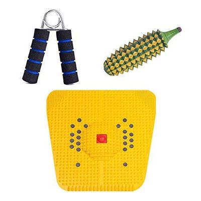 ACi Acupressure Health Care India Bio-Magnetic Foot Mat for Stress and Pain Relief with Tools Combo Kit, Multicolour