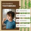Bamboo Toothbrush Charcoal activated soft bristles | NATURAL (2 Adult & 2 Kids toothbrush) view 3