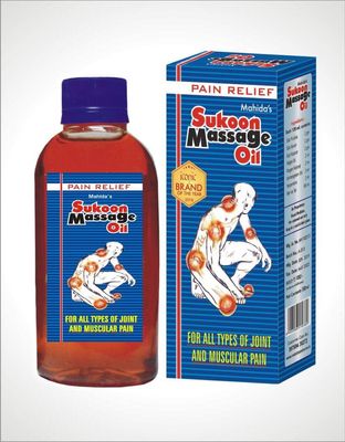 Mahida Blue Sukoon Massage Oil for Joint Pains, Muscle Pain, Sprain & All Other Body Bones Imbalances with Herbal & Pure Ingredients, Guaranteed Results with No Burning Sensations, 200 ml