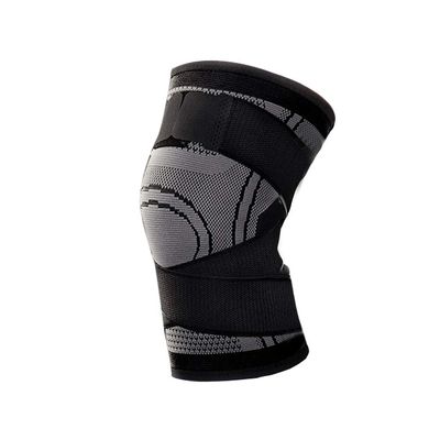 1PC Knee Support fessional tectives Sports Knee Pad Breathable Bandage Black+Grey L