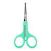 Humbee, Stainless Steel Hair Grooming and Trimming Scissors Set, For Facial Hair, Nose Hair, Eyebrow Scissors, Eyelash Scissors, Mustache, and Beard (Safety Edge, Green Long Cap) view 2