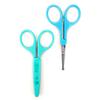 Humbee, Stainless Steel Hair Grooming and Trimming Scissors Set, For Facial Hair, Nose Hair, Eyebrow Scissors, Eyelash Scissors, Mustache, and Beard (Safety Edge, Green Long Cap) view 4