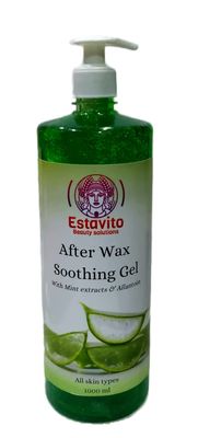 ESTAVITO After Waxing Gel with Aloevera and Allantoin for Instant Soothing 1000 ml (Prevents the skin from Rashes| itchiness| Redness| caused after waxing)