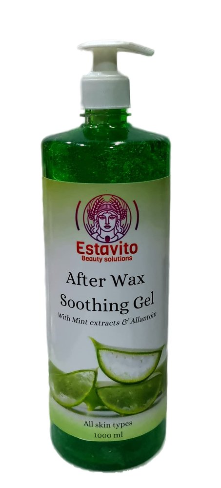 ESTAVITO After Waxing Gel with Aloevera and Allantoin for Instant Soothing 1000 ml (Prevents the skin from Rashes| itchiness| Redness| caused after waxing)