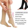2 Pair Compression Socks Zipper Leg Calf Sleeves Toeless for Running Hiking Climbing Driving Standing Flight Swelling Pain Relieve view 3