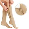 2 Pair Compression Socks Zipper Leg Calf Sleeves Toeless for Running Hiking Climbing Driving Standing Flight Swelling Pain Relieve view 4