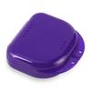 Dental Mouth Guard case Orthodontic Retainer Cases Container with Vent Holes, Denture Holder Clear Aligner Box for Household|Office|Travel - Dark Purple view 1