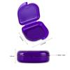 Dental Mouth Guard case Orthodontic Retainer Cases Container with Vent Holes, Denture Holder Clear Aligner Box for Household|Office|Travel - Dark Purple view 2