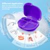 Dental Mouth Guard case Orthodontic Retainer Cases Container with Vent Holes, Denture Holder Clear Aligner Box for Household|Office|Travel - Dark Purple view 4
