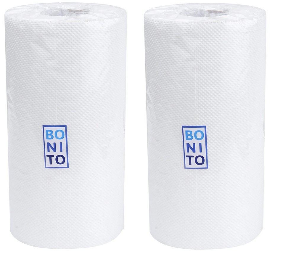 M's Solutions & Enterprises Non Woven Disposable 2 Ply Kitchen Tissues/Towel Paper Roll | Multipurpose Dry Tissue Paper for Kitchen (100 Sheets Per Roll) (Pack of 5)