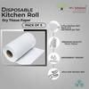 M's Solutions & Enterprises Non Woven Disposable 2 Ply Kitchen Tissues/Towel Paper Roll | Multipurpose Dry Tissue Paper for Kitchen (100 Sheets Per Roll) (Pack of 5) view 3