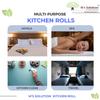 M's Solutions & Enterprises Non Woven Disposable 2 Ply Kitchen Tissues/Towel Paper Roll | Multipurpose Dry Tissue Paper for Kitchen (100 Sheets Per Roll) (Pack of 5) view 4