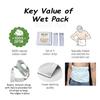 Widely Pure Wet Pack Cotton Patti Set head, neck, kness and abdominal wet pack satvik with user manual view 4