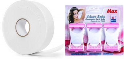 Vastu Creation Hair Removal Wax Strip Cloth Roll with Disposable Body Shaving Razor For Women