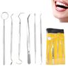 yeesport 6PCS Dental Tool Kit Stainless Steel Portable Professional Teeth Cleaning Tool Oral Care Kit view 1