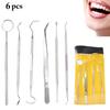yeesport 6PCS Dental Tool Kit Stainless Steel Portable Professional Teeth Cleaning Tool Oral Care Kit view 2