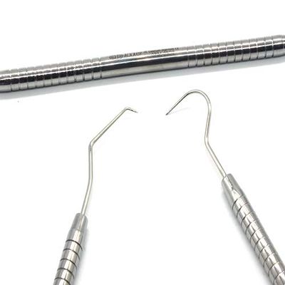 ADDLER DENTAL EXPLORER DOUBLE ENDED. SOLID PREMIUM 6 MM. HANDLE. LIFE TIME ANTI RUSTING WARRANTY.