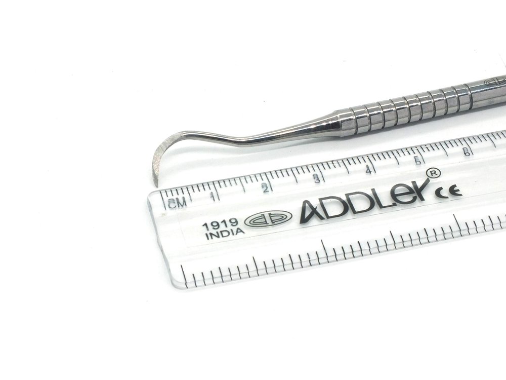ADDLER Dental Hand Scaler Single Ended. Premium Solid 6 MM. No Rust, No Slip Handle. life Time Anti Rusting Warranty.