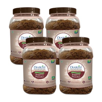 Diabliss Herbal Jaggery Powder - Low Glycemic Index (GI) (Pack of 4)