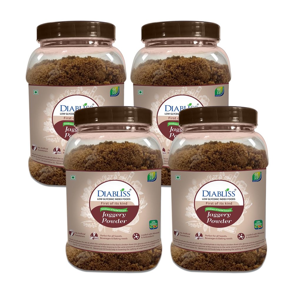 Diabliss Herbal Jaggery Powder - Low Glycemic Index (GI) (Pack of 4)