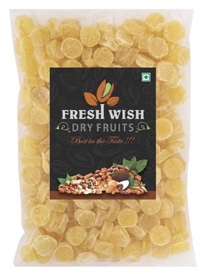 Fresh Wish Dryfruits Pinapple Candy 500 Gm (Pack of 1)