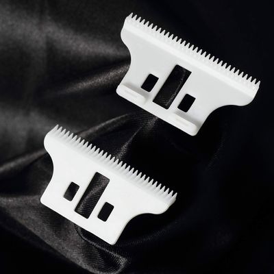 FOXSONIC 2pcs Replacement Ceramic Blades for 8081 WAHL Detailer T-WIDE Trimmer Blade 32 teeth with box (WHITE)