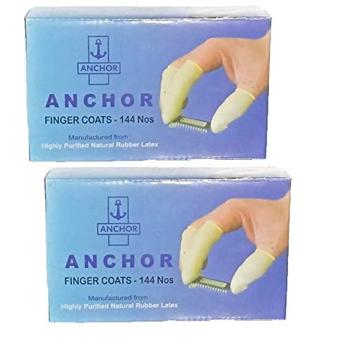 A. SHARIF Anchor Surgical Finger Coats - 144 Nos. Finger Protection from Dust & Dirt - Pack of 2.