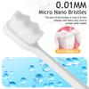 Adult Extra Soft Toothbrush with 20000 Soft Bristles, (Pack of 6) Micro Nano Manual Toothbrushes for Protect Sensitive Gums - White view 2