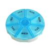Aktive Life Round Portable Pill Medicine Organiser Reminder Storage Box for 7 Days - Pack of 2 view 2