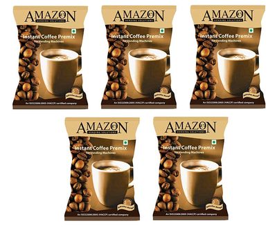 Atlantis Amazon 3 In 1 Instant Coffee Premix Powder (Premix Has Milk, Coffee And Sugar) 5 Kg For Vending Machines And Manual Use, Packet