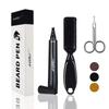 Beard Pencil Filler for Men - Sweat Proof, Water Resistance, Long Lasting & Natural Finish barber Pencil, Enhance Facial Hair, Mustache Repair Shape, Beard Scissors & Beard BrushBLACK view 1