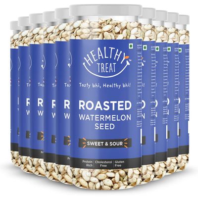 Healthy treat Roasted Watermelon Seeds - Sweet and Sour 1.25 kg (Pack of 10-125gm Each) || Immunity Booster