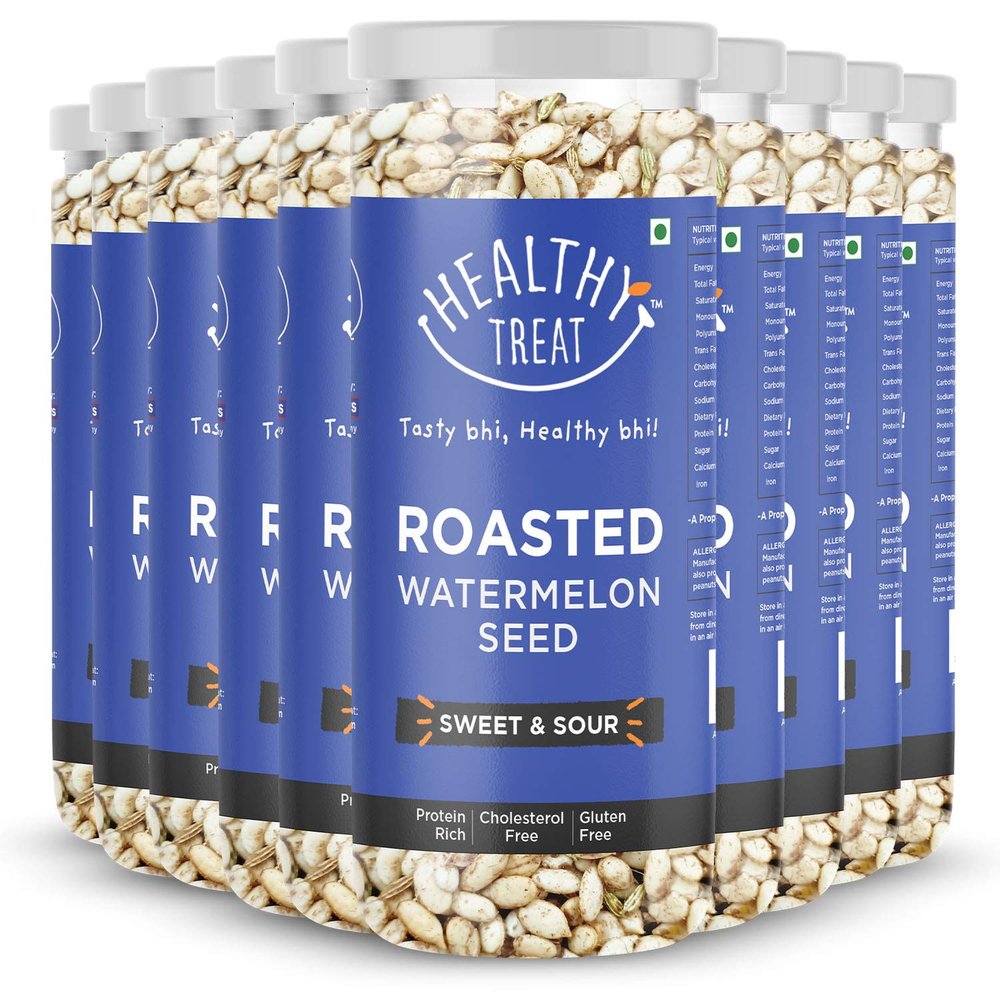 Healthy treat Roasted Watermelon Seeds - Sweet and Sour 1.25 kg (Pack of 10-125gm Each) || Immunity Booster