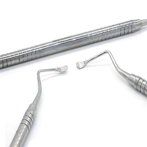 ADDLER Dental Spoon Curette Big Double Ended. Premium Solid 6 MM. No Rust, No Slip Handle. life Time Anti Rusting Warranty.