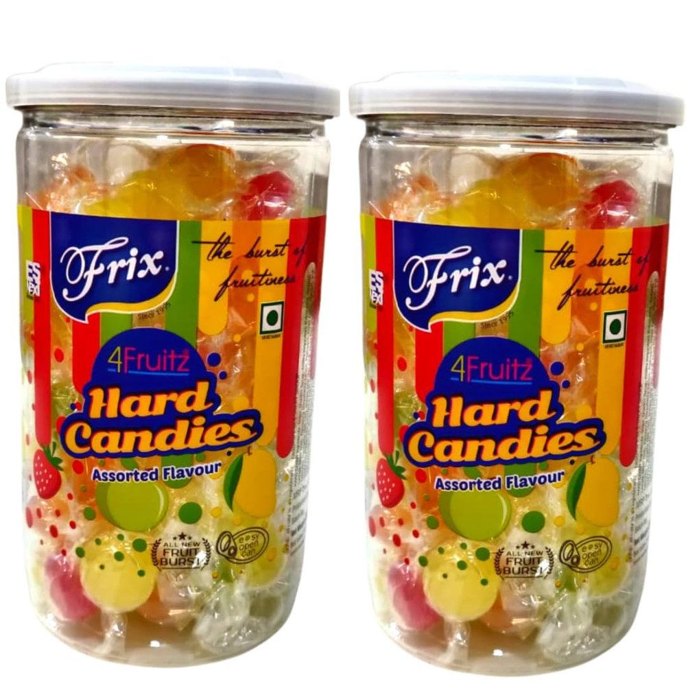 Frix Hard Candy Jar Assorted Flavors The Burst of Fruitiness (Pack of 2) - 320g