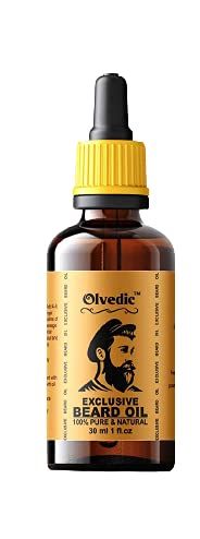Olvedic Beard and Hair Growth Oil -30 ml for faster growth and thicker look | Natural Actives Only | No Harmful Chemicals | Best Oil for Patchy and Uneven Beard