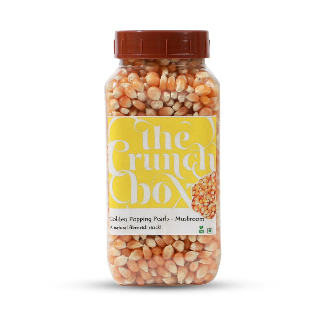 The Crunch Box Golden Popping Corn Mushroom Corn Gourmet Popcorn Kernels 3500 Grams