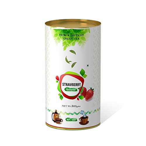 The Tea Planet Strawberry Flavoured Instant Green Tea just add hot water- 800 gm