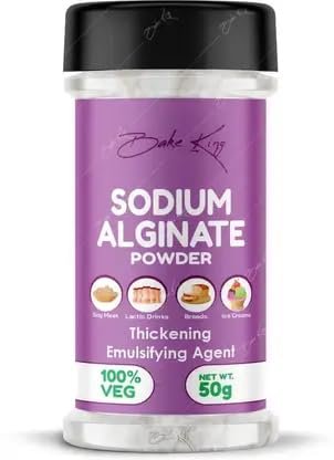 BAKE KING Sodium Alginate 50gm for Stabilizer, Thickening and Binding Agent